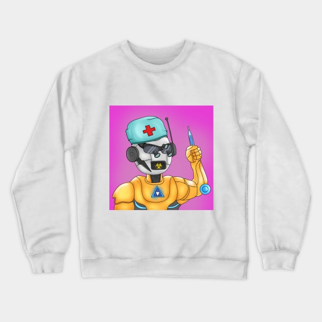 Robo_Nurse Crewneck Sweatshirt by Meditech Marvels